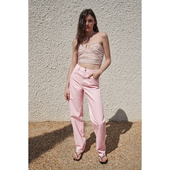 Zara Limited Edition Draped Tie Top Bloggers Favorite NWT Pale Pink XS - Picture 14 of 15